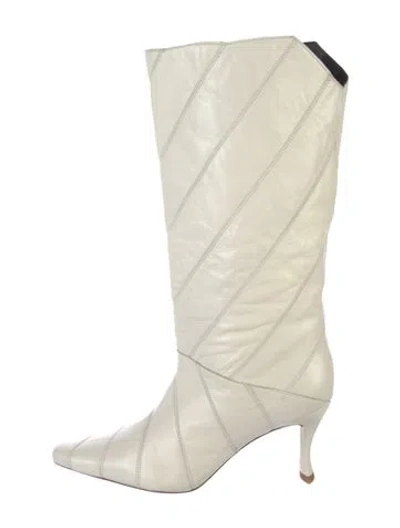 Pre-owned By Far Leather Boots In White