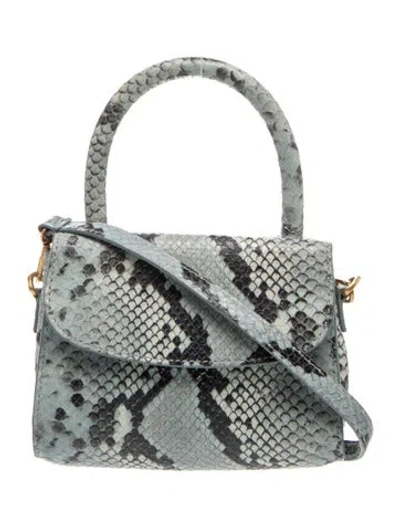 Pre-owned By Far Leather Crossbody Bag In Grey