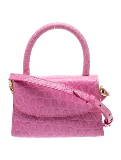 Pre-owned By Far Leather Crossbody Bag In Pink