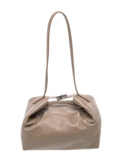 Pre-owned By Far Leather Evening Bag In Neutral