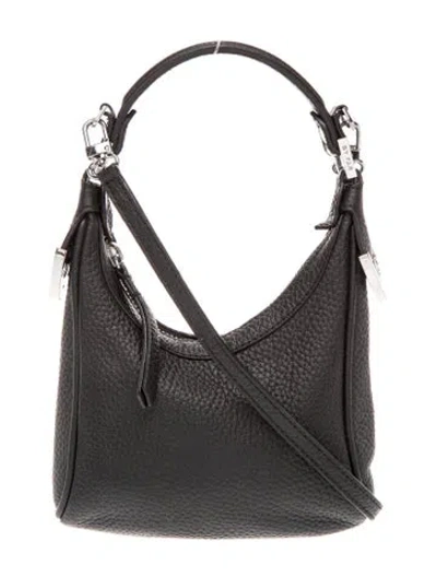 Pre-owned By Far Leather Hobo In Black