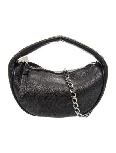 Pre-owned By Far Leather Hobo In Black