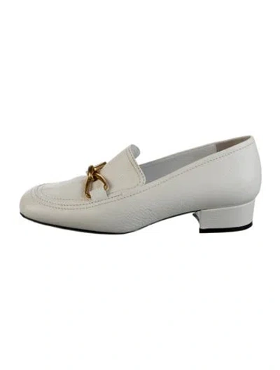 Pre-owned By Far Leather Loafers In White