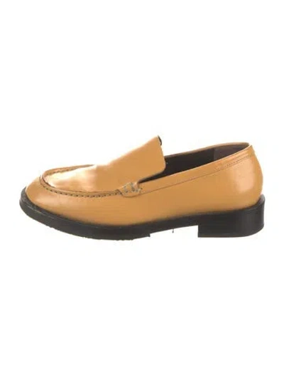 Pre-owned By Far Leather Loafers In Yellow