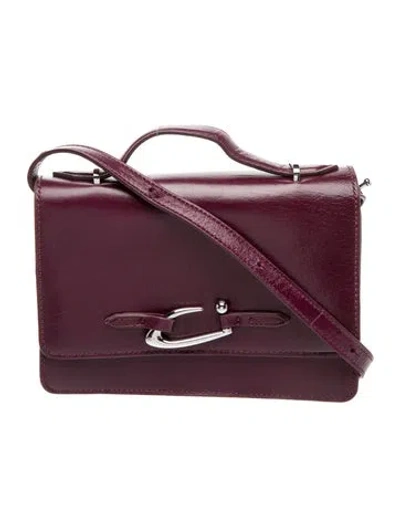 Pre-owned By Far Leather Nara Crossbody Bag Small W/ Tags In Purple