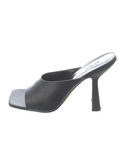 Pre-owned By Far Leather Sandals In Black