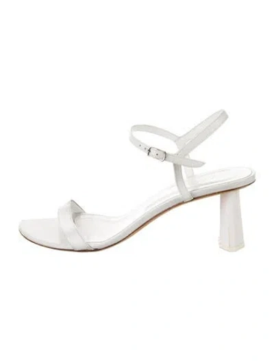Pre-owned By Far Leather Sandals In White