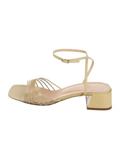 Pre-owned By Far Leather Sandals In Yellow