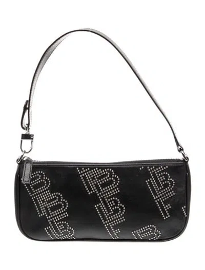 Pre-owned By Far Leather Shoulder Bag In Black