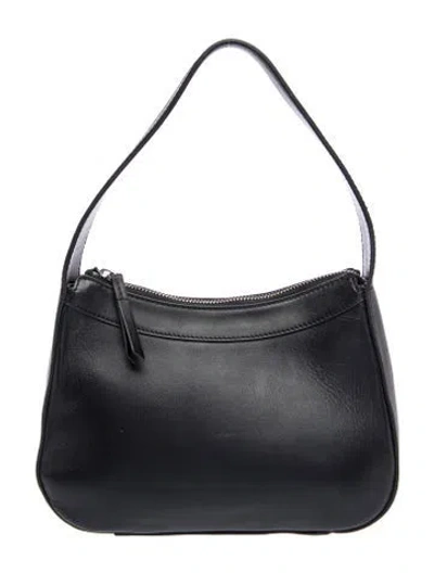 Pre-owned By Far Leather Shoulder Bag In Black