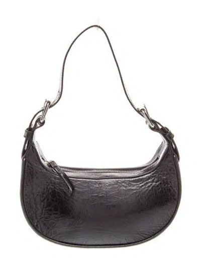 Pre-owned By Far Leather Shoulder Bag In Black