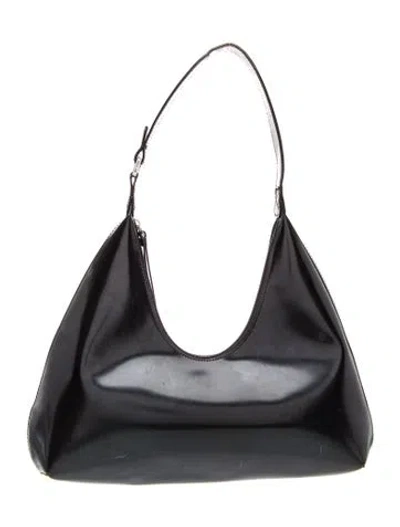 Pre-owned By Far Leather Shoulder Bag In Black