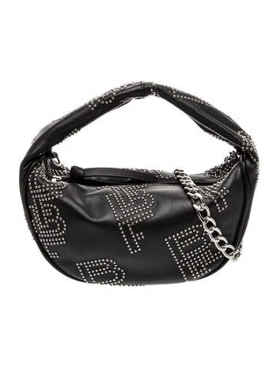 Pre-owned By Far Leather Shoulder Bag In Black