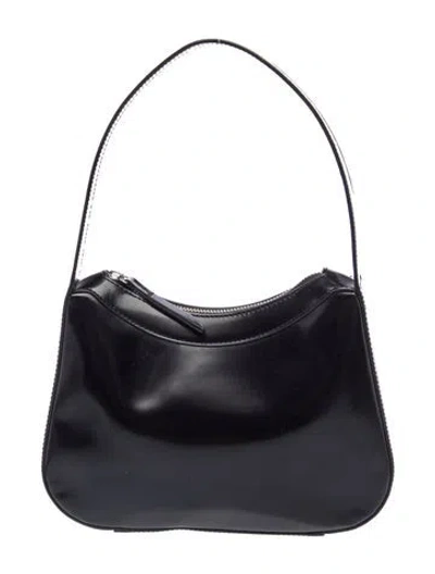 Pre-owned By Far Leather Shoulder Bag In Black