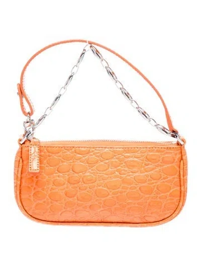 Pre-owned By Far Leather Shoulder Bag In Brown