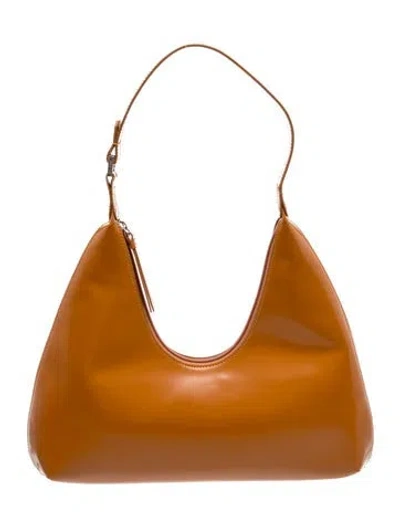 Pre-owned By Far Leather Shoulder Bag In Brown