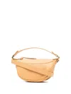 By Far Mini Sand Leather Ami Handbag In Gelb