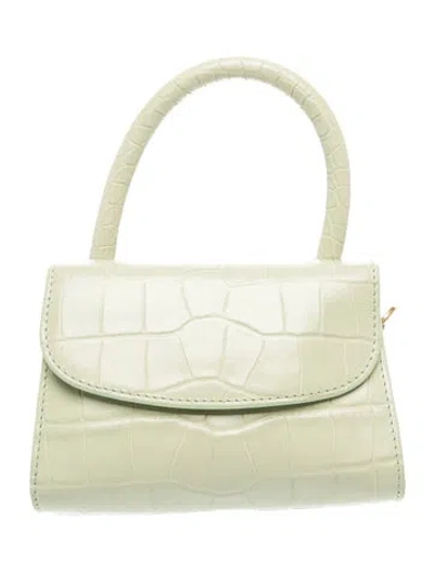 Pre-owned By Far Leather Shoulder Bag In Green