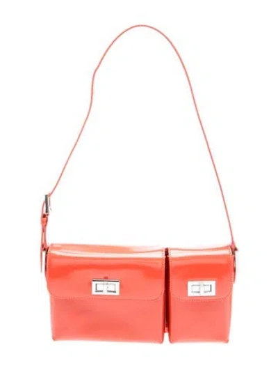 Pre-owned By Far Leather Shoulder Bag In Multicolor