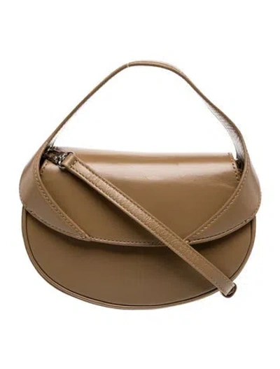 Pre-owned By Far Leather Shoulder Bag In Neutral