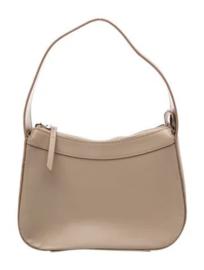 Pre-owned By Far Leather Shoulder Bag In Neutral