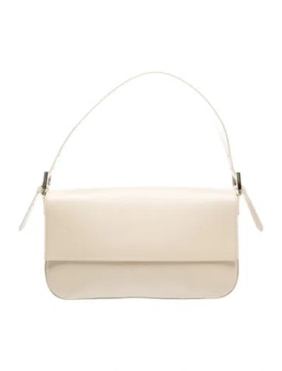 Pre-owned By Far Leather Shoulder Bag In Neutral