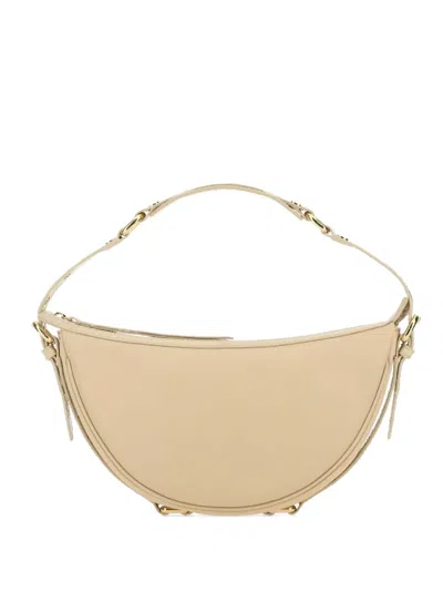 By Far Leather Shoulder Bag In Neutral