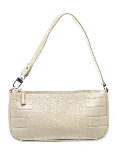 Pre-owned By Far Leather Shoulder Bag In Neutral