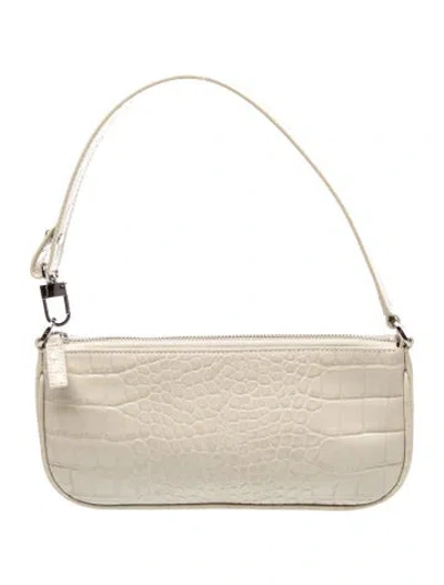 Pre-owned By Far Leather Shoulder Bag In Neutral