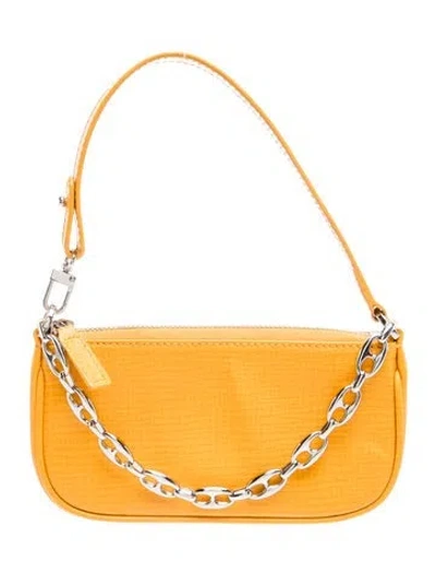 Pre-owned By Far Leather Shoulder Bag In Neutrals