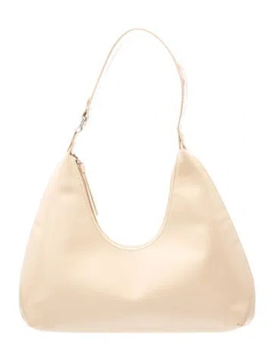 Pre-owned By Far Leather Shoulder Bag In Neutrals