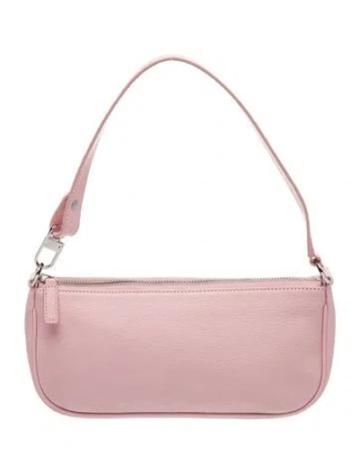 Pre-owned By Far Leather Shoulder Bag In Pink