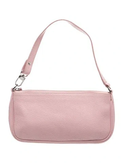 Pre-owned By Far Leather Shoulder Bag In Pink