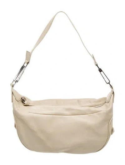 Pre-owned By Far Leather Shoulder Bag In Yellow