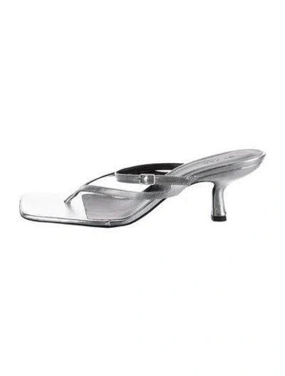 Pre-owned By Far Leather Slides