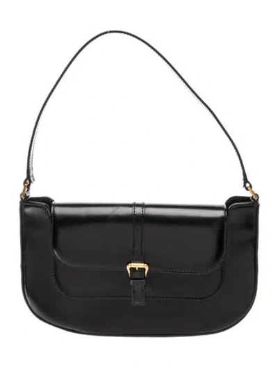 Pre-owned By Far Leather Top Handle Bag In Black