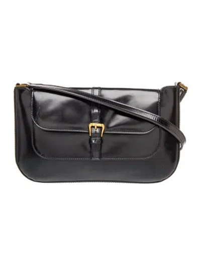 Pre-owned By Far Leather Top Handle Bag In Black