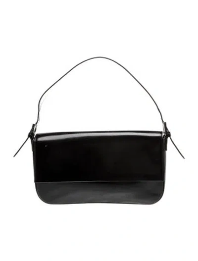 Pre-owned By Far Leather Top Handle Bag In Black