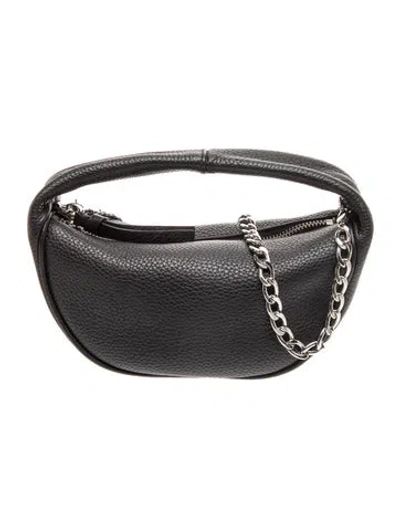 Pre-owned By Far Leather Top Handle Bag In Black