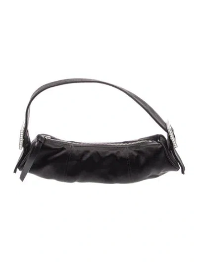 Pre-owned By Far Leather Top Handle Bag In Black