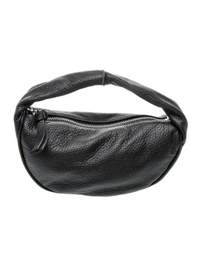 Pre-owned By Far Leather Top Handle Bag In Black