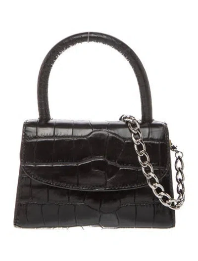 Pre-owned By Far Leather Top Handle Bag In Black