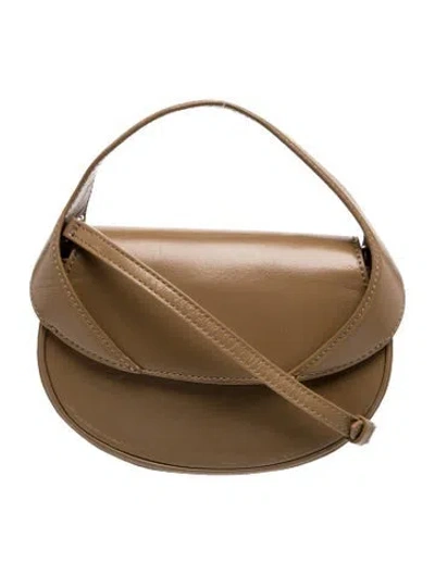 Pre-owned By Far Leather Top Handle Bag In Brown