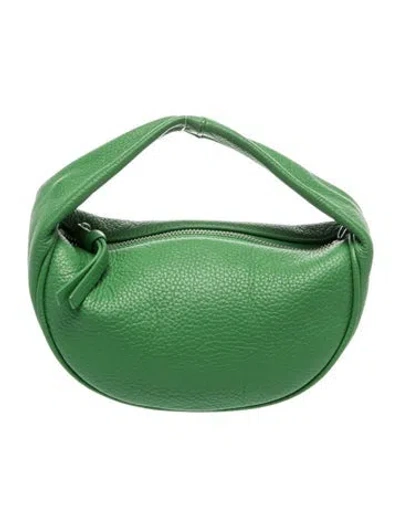 Pre-owned By Far Leather Top Handle Bag In Green