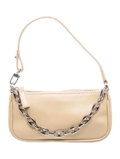 Pre-owned By Far Leather Top Handle Bag In Green