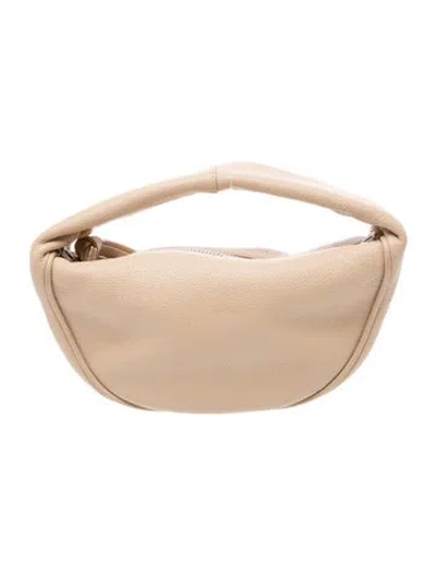 Pre-owned By Far Leather Top Handle Bag In Neutral