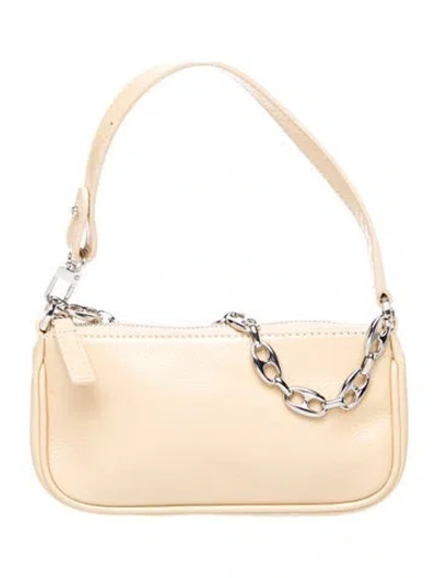 Pre-owned By Far Leather Top Handle Bag In Neutrals