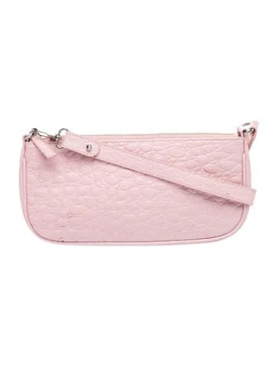 Pre-owned By Far Leather Top Handle Bag In Pink