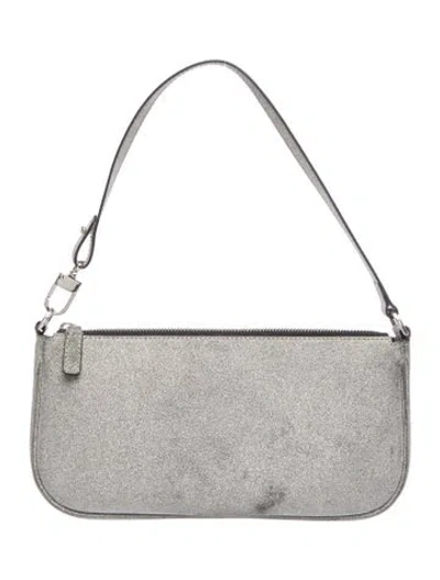 Pre-owned By Far Leather Top Handle Bag In Silver