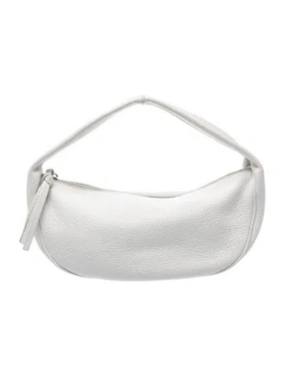 Pre-owned By Far Leather Top Handle Bag In White